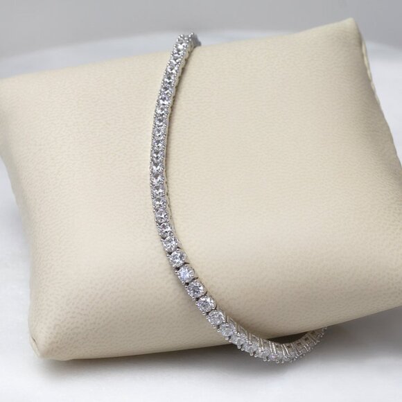 2.5mm Classic Round CZ Tennis Bracelet - Picture 1 of 14